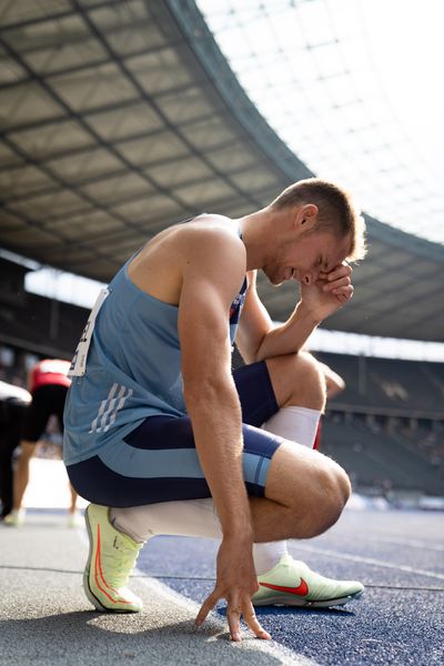 Marvin Schlegel (LAC Erdgas Chemnitz) waehrend der deutschen Leichtathletik-Meisterschaften im Olympiastadion am 25.06.2022 in Berlin